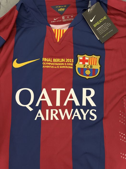 tricou fotbal jersey retro Barcelona Neymar jr UCL Final 2015