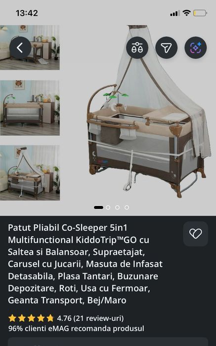 Vând patuț bebelasi