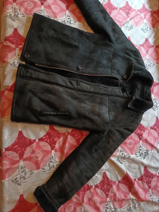 Geaca bărbați iarna tip cojoc / blana, marime XL- XXL ,călduroasă