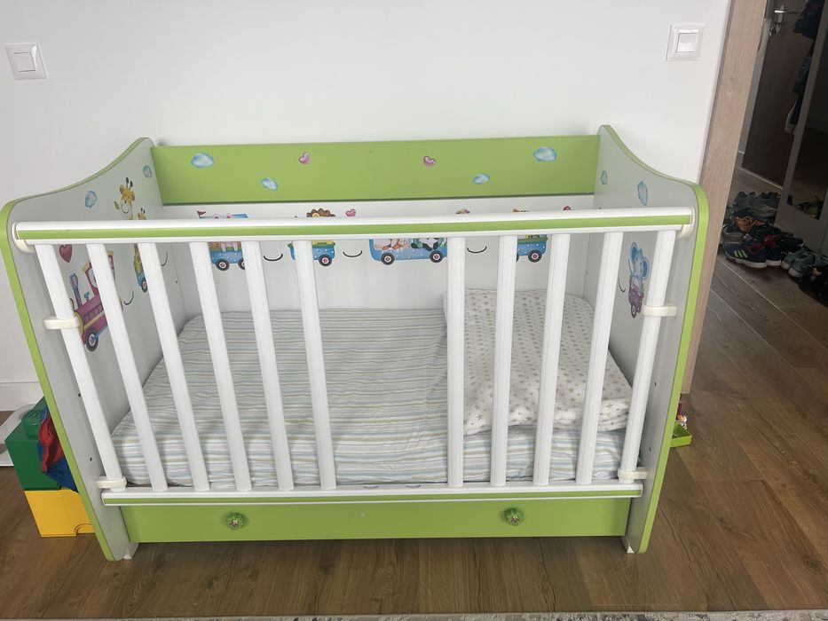 Дървена кошара 70/140 Lorelli с матрак