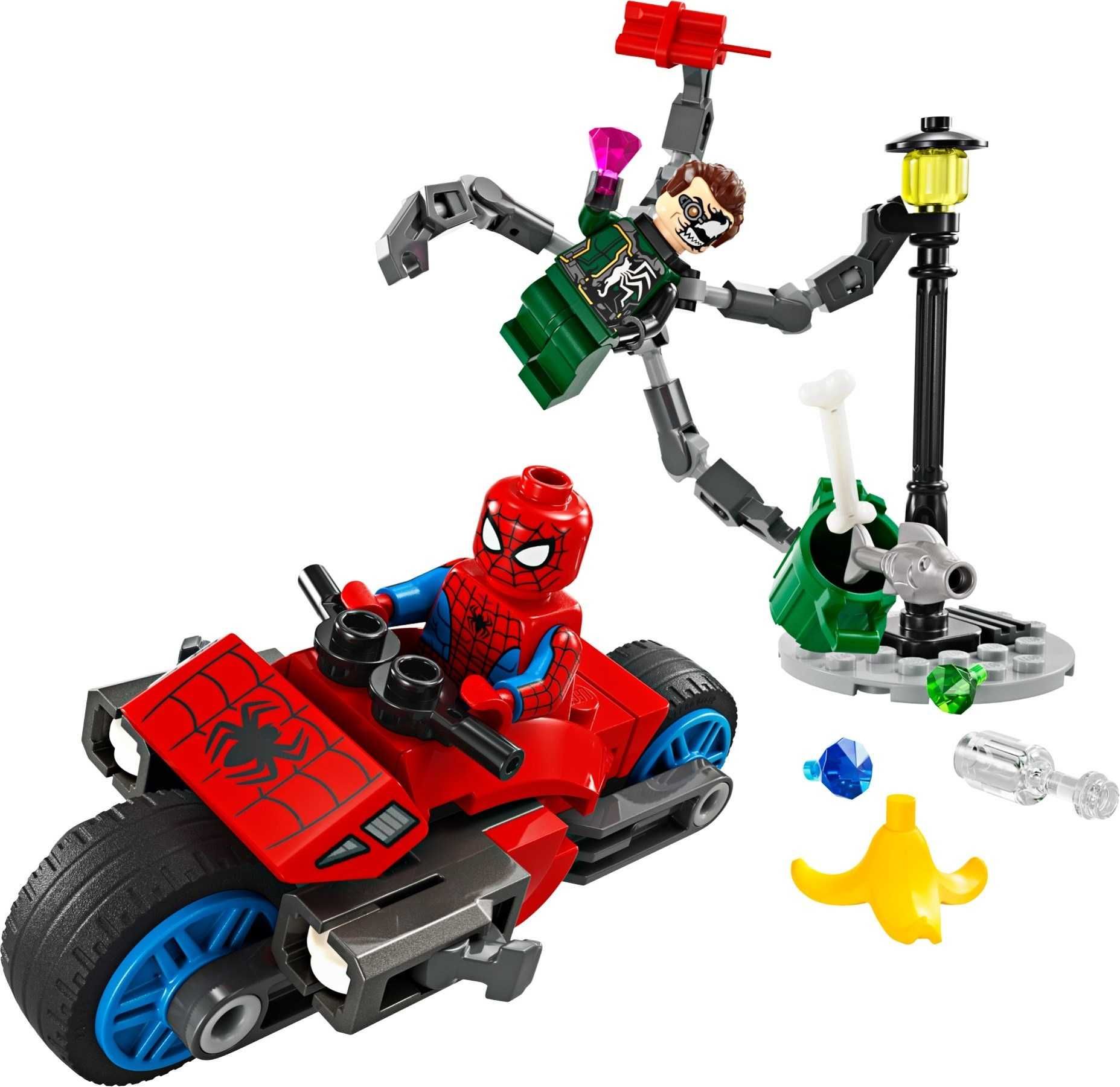 Vand LEGO Marvel 76275: Motorcycle Chase: Spider-Man vs Doc Ock (2024)