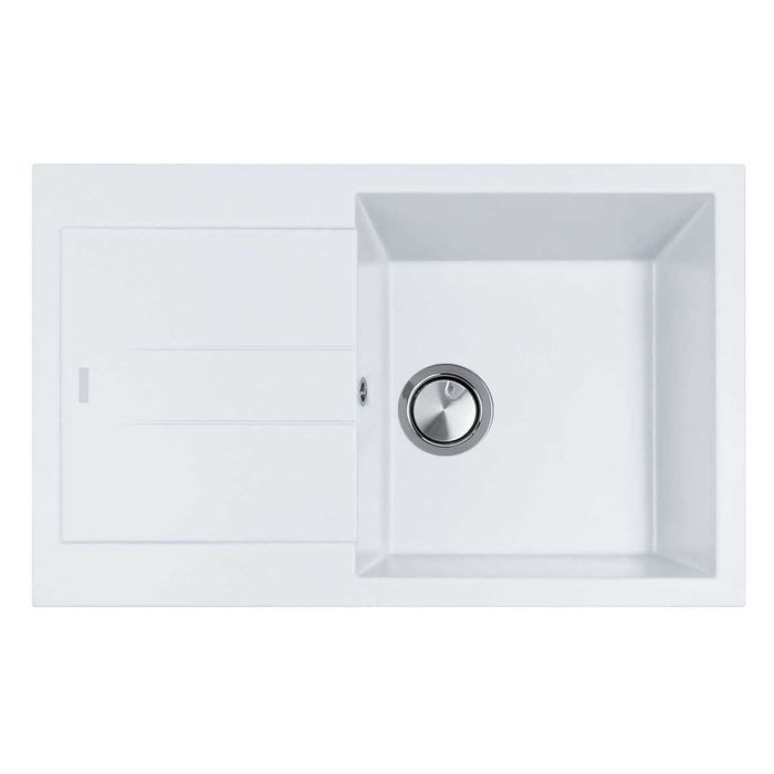 Chiuveta bucatarie granit CookingAid Amanda AM7810 Alba cu picurator