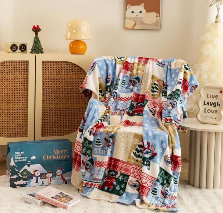 Плед для нового года подарочный