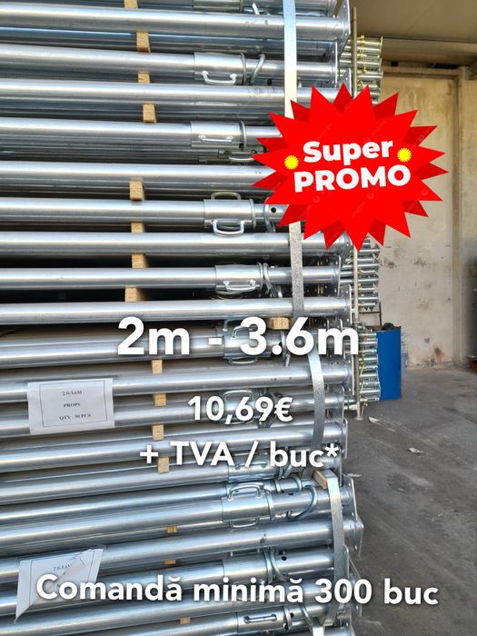 Super Promo: Popi Metalici Zincati 2m - 3.6m