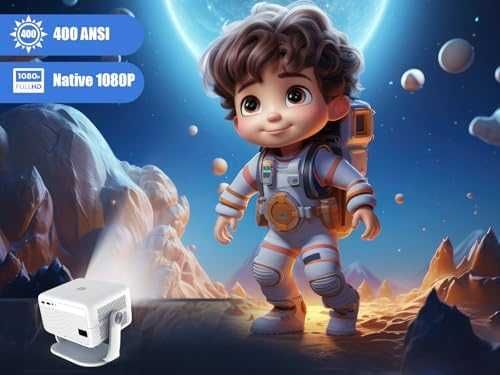 Нов 400 ANSI Проектор – 1080P, Автофокус, Гейминг и Кино Изживяване