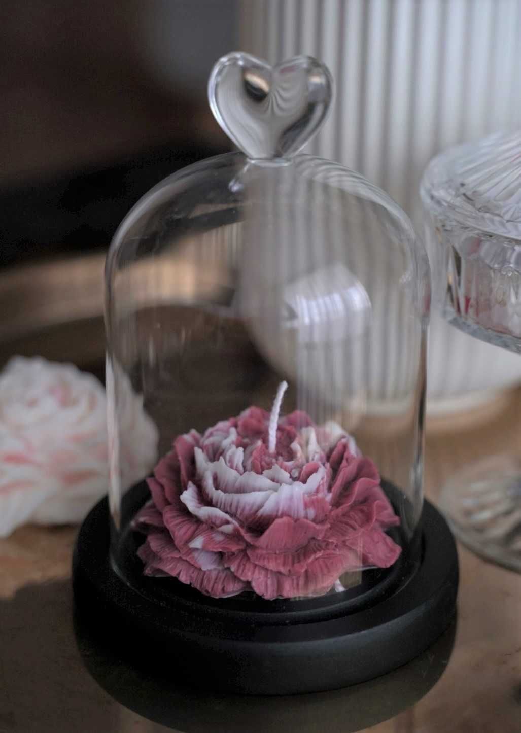 Lumanare Parfumata Eleganta in forma de floare in cupola de sticla