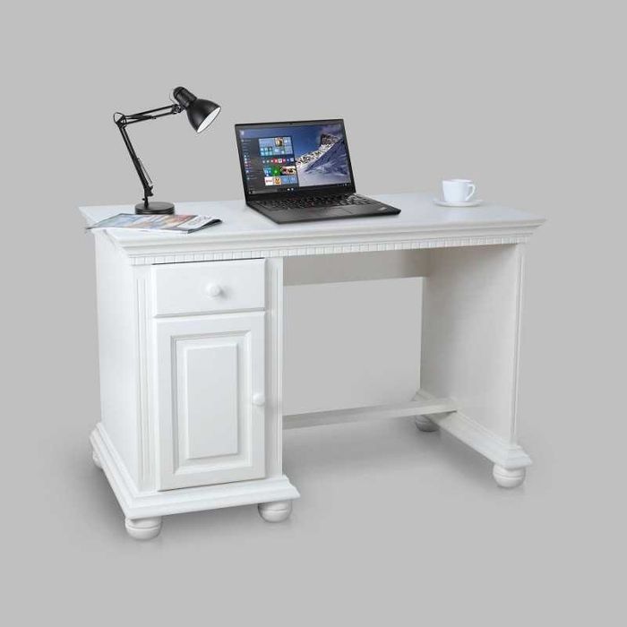 Set masa si etajera pentru birou Bucovina, lemn masiv