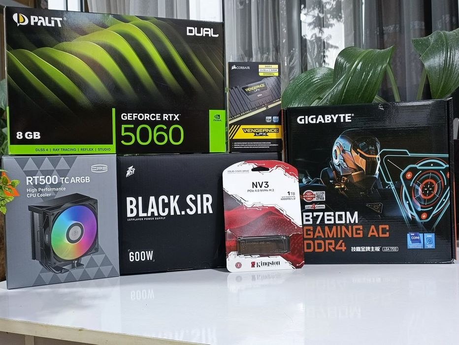 Мощный компьютер для игр и работы | RTX 5060 | i5-12400F | 32ГБ RAM