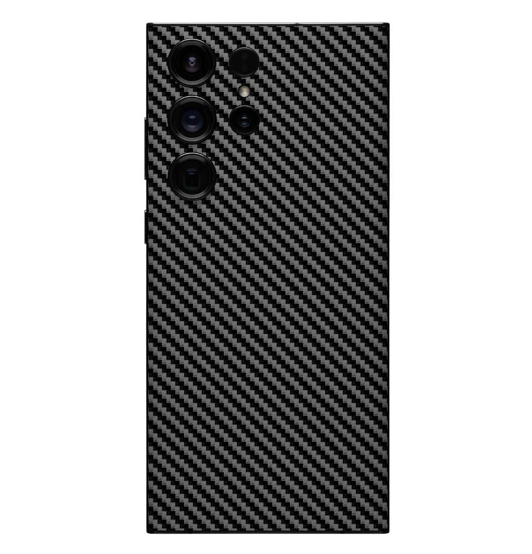 2 folii spate dbrand pentru Samsung S23 Ultra: Piele si Carbon