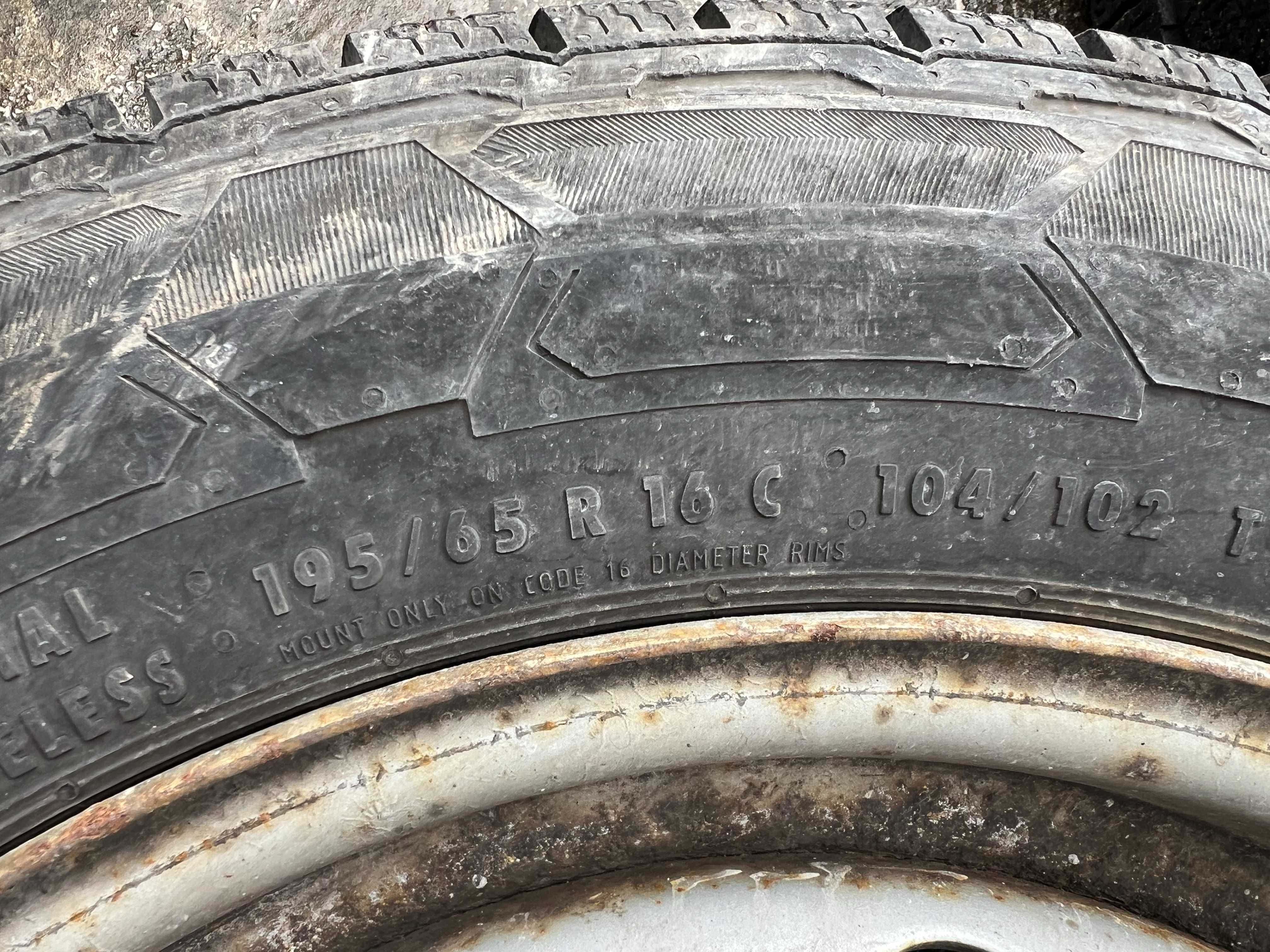 Джанти с гуми Continental 195/65/16C от Мерцедес/Mercedes Вито/Vito!!