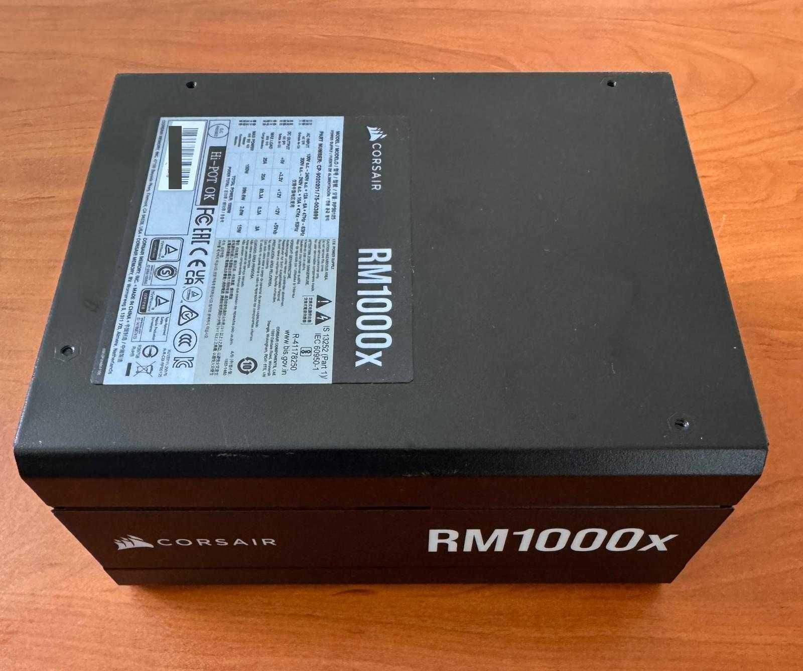 Corsair RMx Series RM1000x 1000W PSU – 80 PLUS Gold, напълно модулен