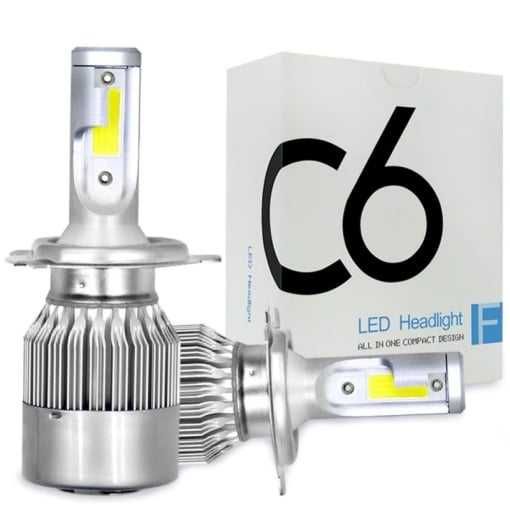 Set Led-uri Auto H4 Lumina Alba, Ideal pentru Tico, Logan, Etc.