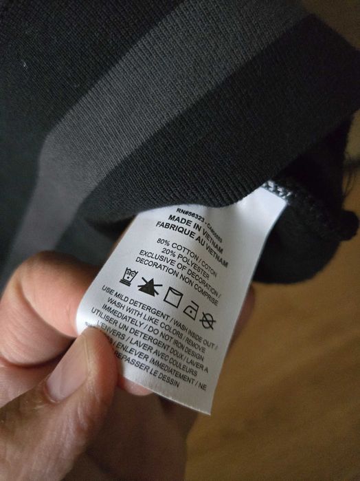 Nike air black дебела ватирана черна фанела ватирана