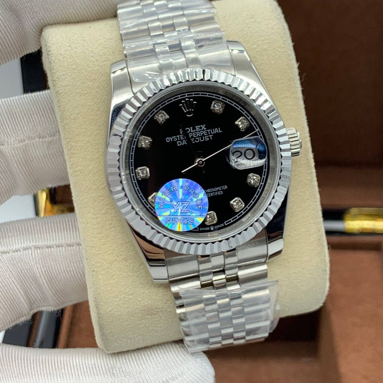 Rolex DateJust Jubilee Silver Black Automatic