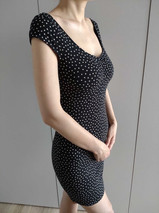 Haine - Rochie cu buline, Rochie imprimeu floral