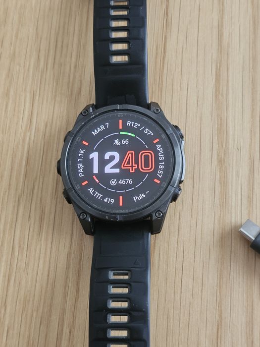 Garmin fēnix® 8 Sapphire AMOLED 47 mm – Titan DLC Gri,