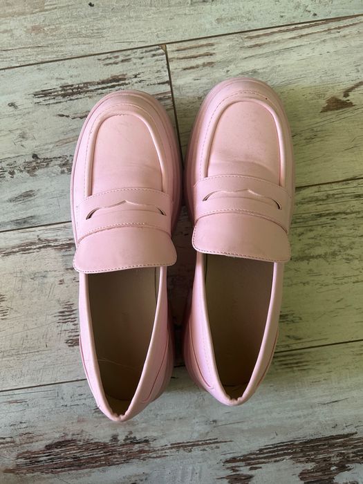 Розови удобни лоуфъри