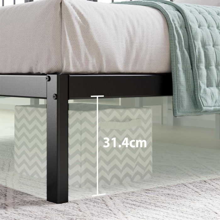 Cadru pat metalic 1 persoana ZINUS 90lx190Lx35H cm, REDUS de la 550RON