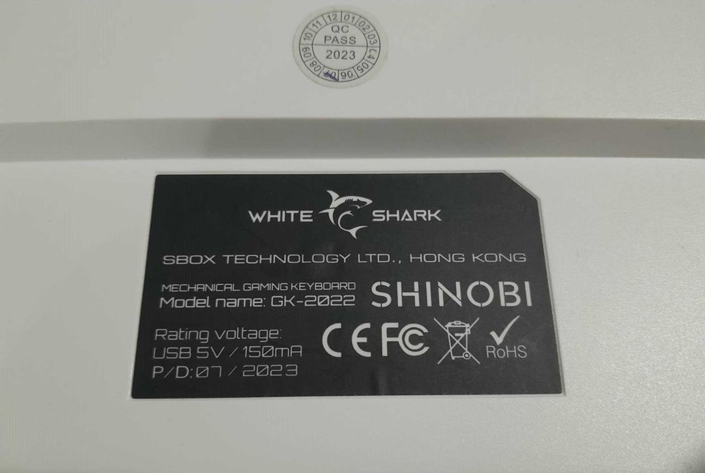 Клавиатура Gaming White Shark SHINOBI с подсветка