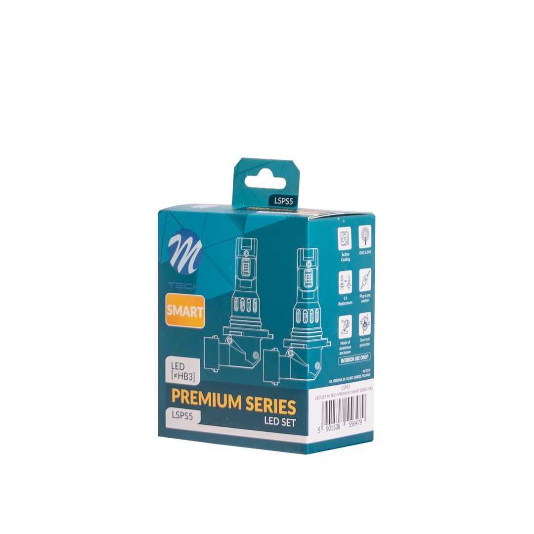 LED крушки M-TECH SMART PREMIUM H4/H7/H11/HB3/HB4-12V-6000K,к-т/2 бр./