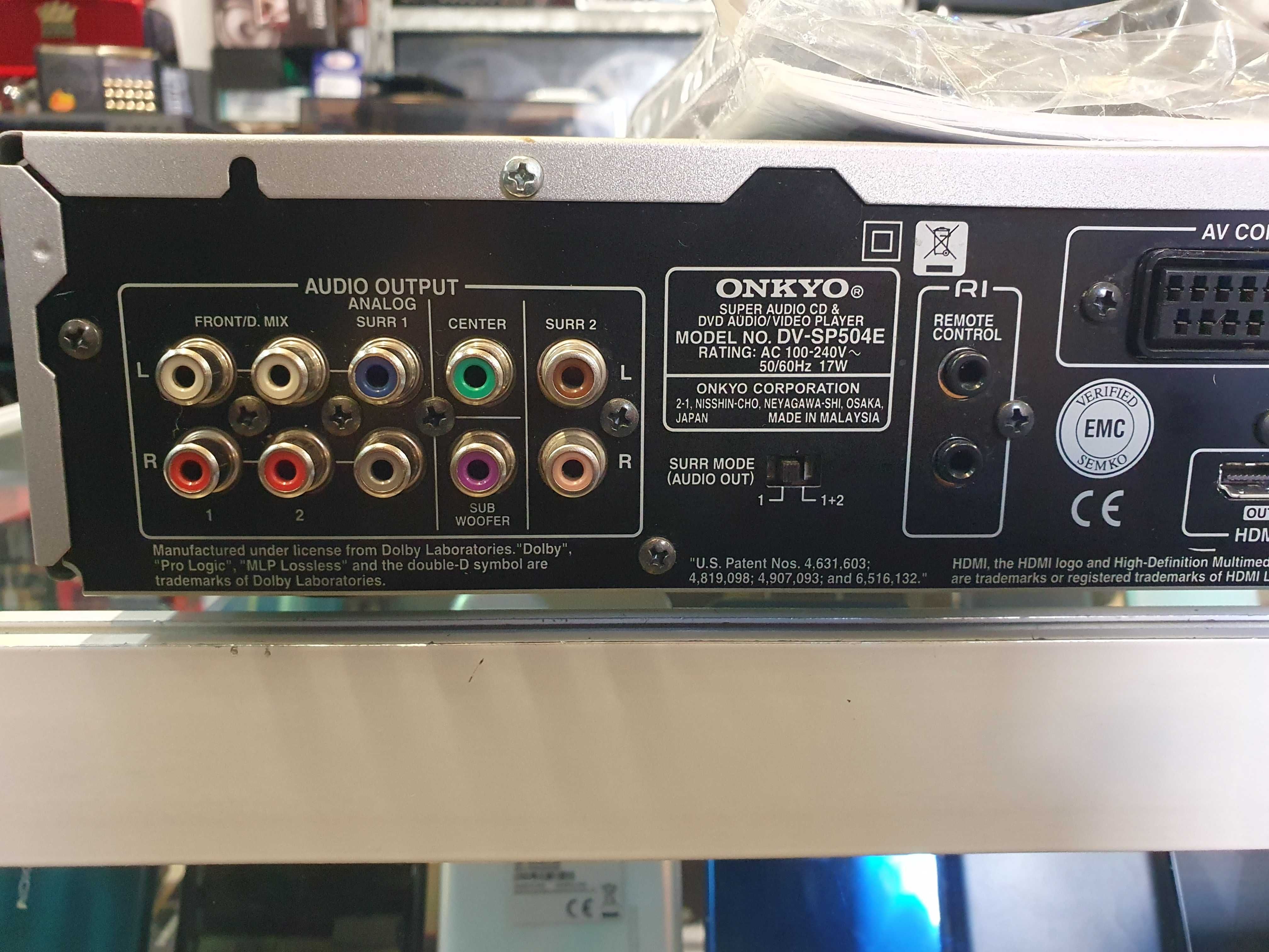 CD Player ONKYO DV-SP504E Super Audio CD & DVD Audio