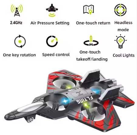 Дрон-самолет FLYING CLUB 2.4GHz с LED светлини дистанционно управление