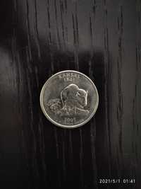 Монета Quarter Dollar - Канзас