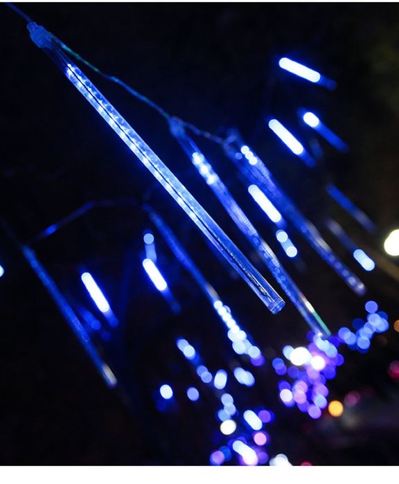 Коледни LED висулки падащ сняг METHEOR BLUE