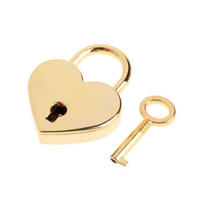Lacat silver/gold inima! Lacat inima! Nunta! Valentine`s Day!