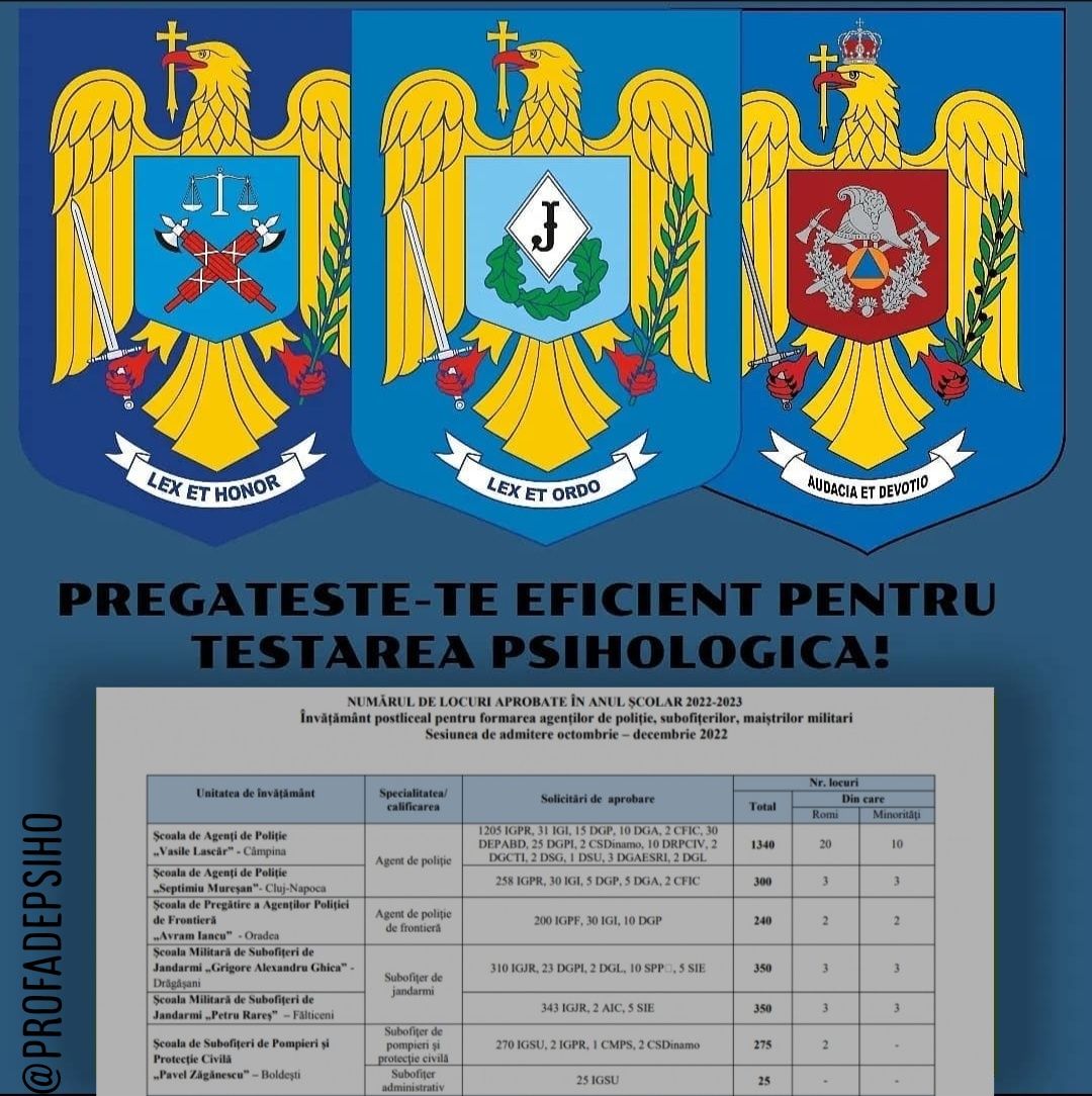 Meditații Testare Psihologică MAI/MAPN/ANP