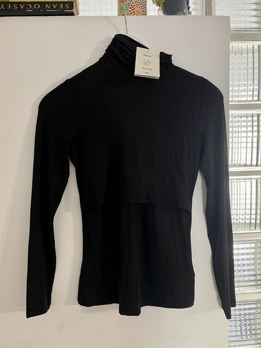 Bluza maleta helanca H&M mama neagră XS bumbac premium