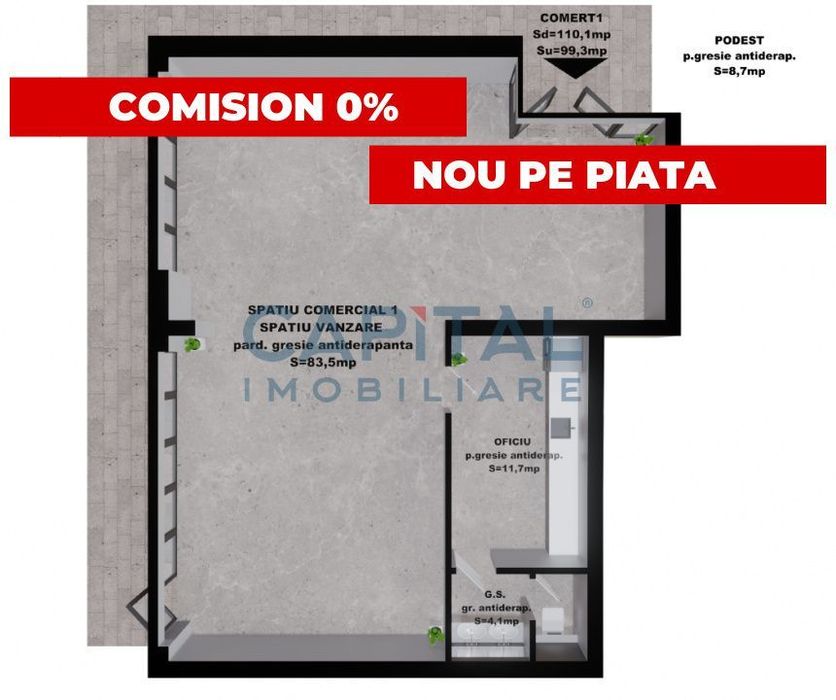 Comision 0%! Spatii Comerciale de Vanzare – Cartier Transilvania –