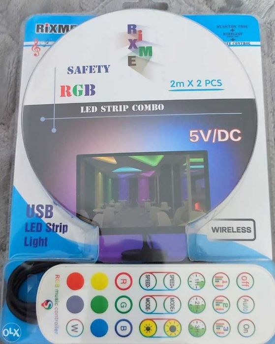 Banda led RGB cu telecomanda si aplicatie telefon , auto / casa