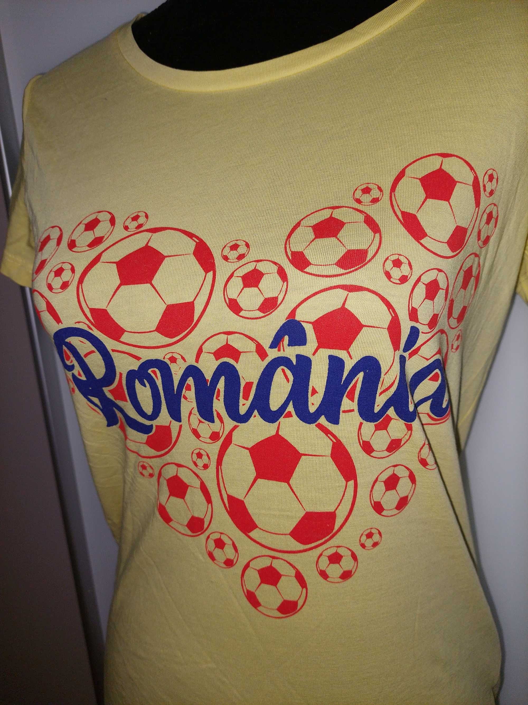 Tricou galben România Nou, mărime xs