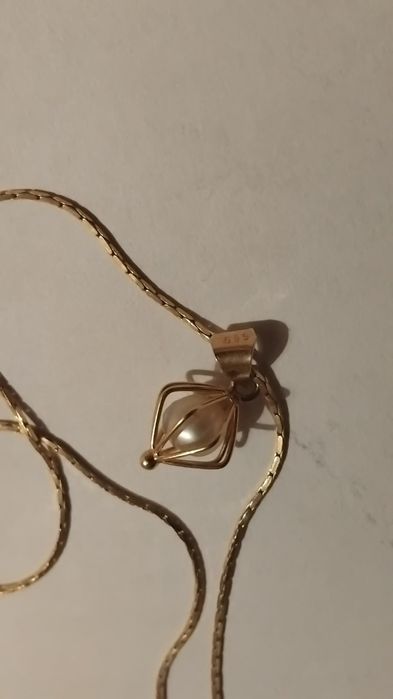 lănțișor aur 585, 2 grame, lanț + pandantiv, stare foarte bună