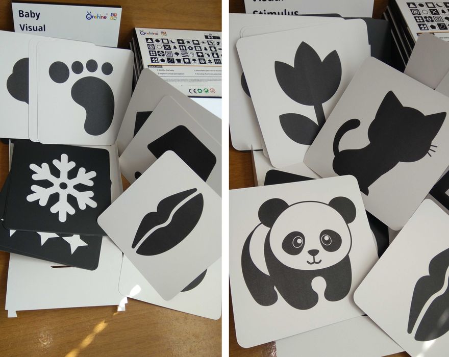 Стем Двустранни Черно-бели шаблони STEM за визуално стимулиране