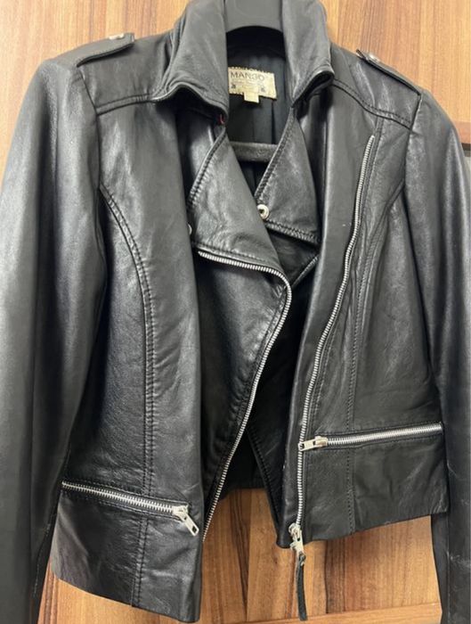 Geaca din piele Mango masura L