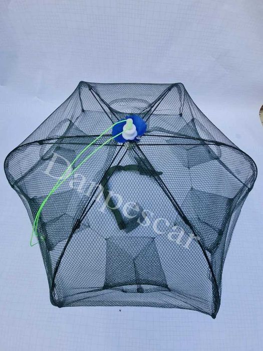 HALAU Varsa tip umbrela pentru raci si pestisori cu 6 intrari 90cm