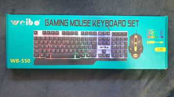 Set Tastatura si mouse cu iluminare RGB noi