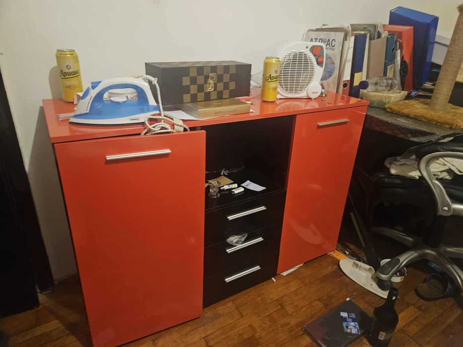 комплект спалня, гардероб, скрин, нощни щкафчета