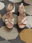 Sandale piele culoare roz pal