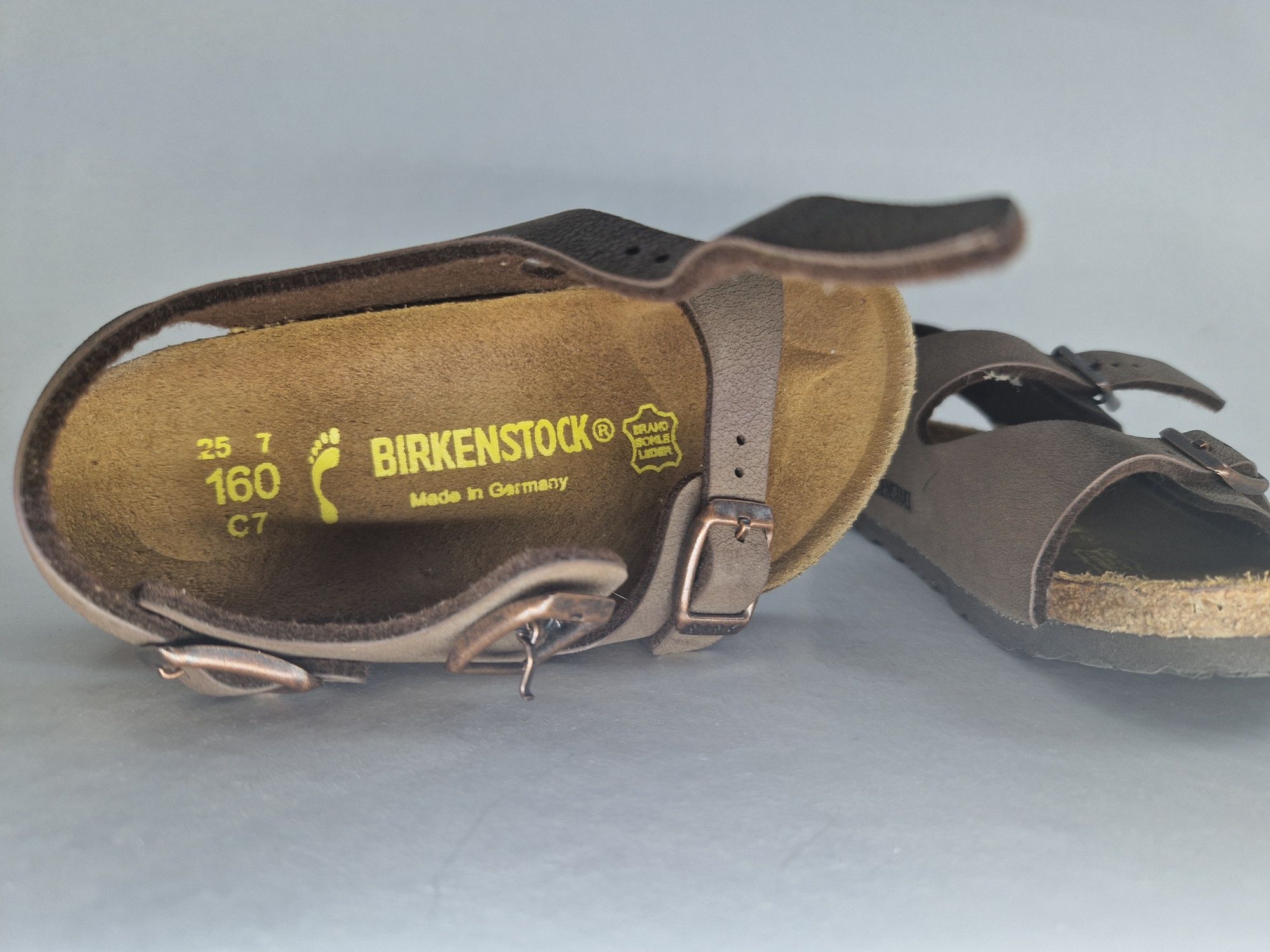 Sandale noi Birkenstock din piele, nr 26, pentru copii, unisex