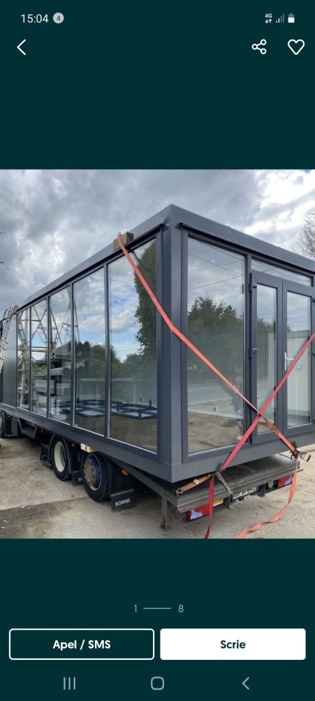 Vând container modular 2400x6000 cu vitrina
