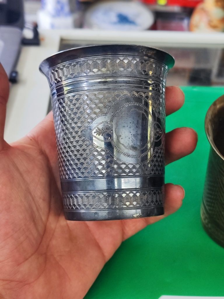 Стари чаши метални с посребряване