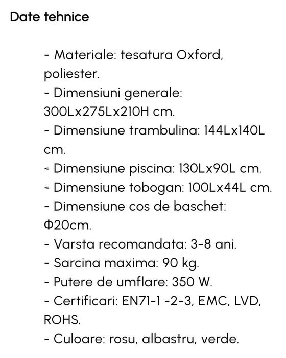 Castel gonflabil pt.copii