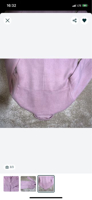 Пальто розовое осень зима весна