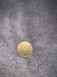 Moneda 50 cent letzebeure din anul 2002