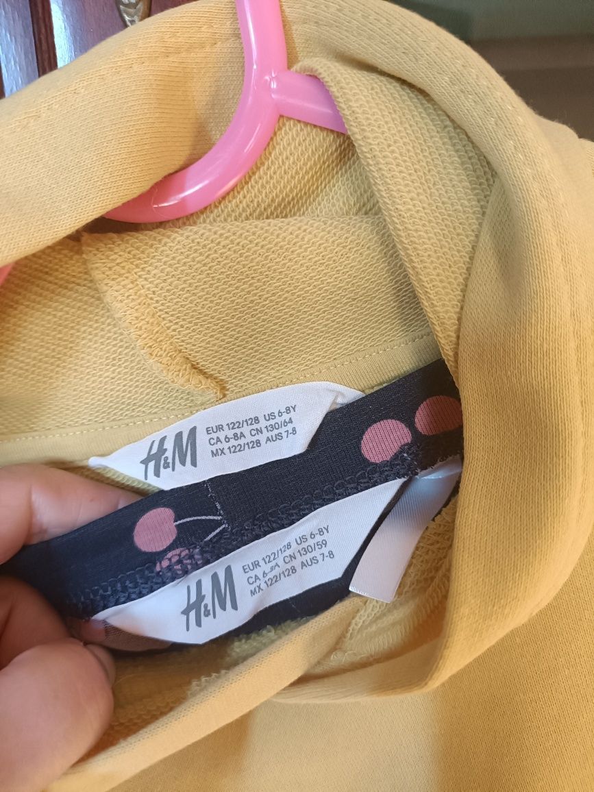 Set H&M 2 piese,compleu fetite 6-8 ani,122-128, hanorac si colant
