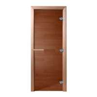 Стеклянная дверь для бани «Теплый день», бронза, DoorWood