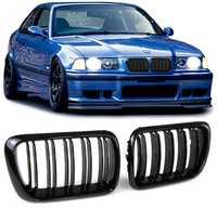 Grile duble BMW seria 3 E36 Facelift 1996-1999 Negru lucios